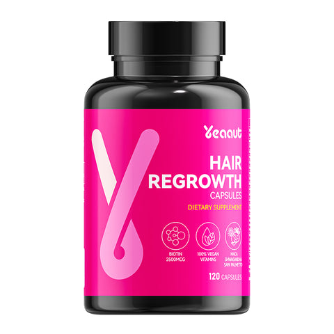 Yeaaut Women's Hair Regrowth Supplements|21 vitamins with Maca, Ashwagandha and Saw Palmetto|Promote Thicker Hair & Scalp Coverage |120 Capsules