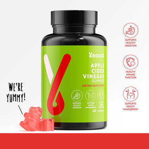 Apple Cider Vinegar Gummies |1000mg ACV Gummies with Vitamin B12|Supports Digestion and Immune Health|60 Gummies