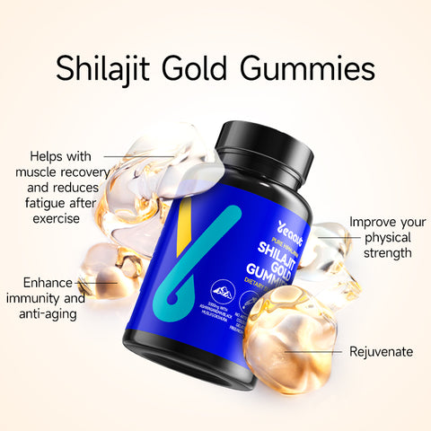 Shilajit Gold Gummies|Pure Himalayan Shilajit |for Energy Boost & Immune Support|60 Gummies