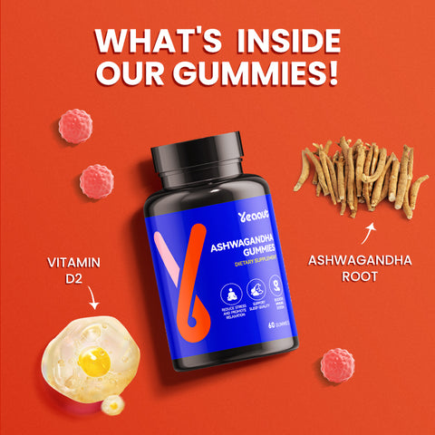 Ashwagandha Gummies |Improve Antioxidant Capacity,Support Calm Mood & Tranquil Sleep|60 Gummies