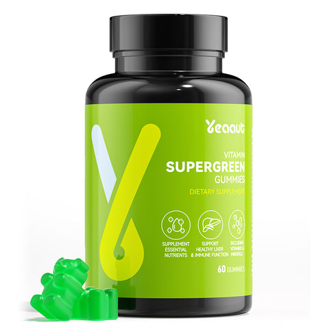 SuperGreen Vitamin Gummies|Vitamins, Minerals & Artichoke Leaf Extract for Digestive Health, Immune Support & Liver Protection | 60 Gummies