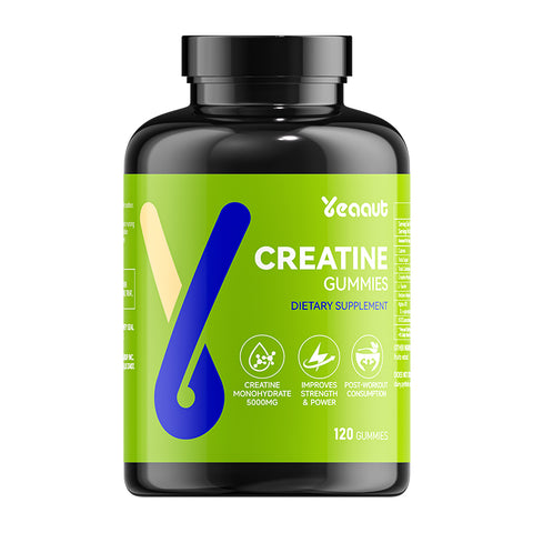 Yeaaut Creatine Monohydrate Gummies|5000mg for Men & Women| Chewable for Muscle Strength, Energy Boost|120 Gummies