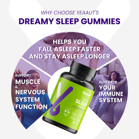 Dreamy Sleep Gummies|5mg Melatonin with Vitamin D|Restful Sleep & Immune Support | 60 Gummies