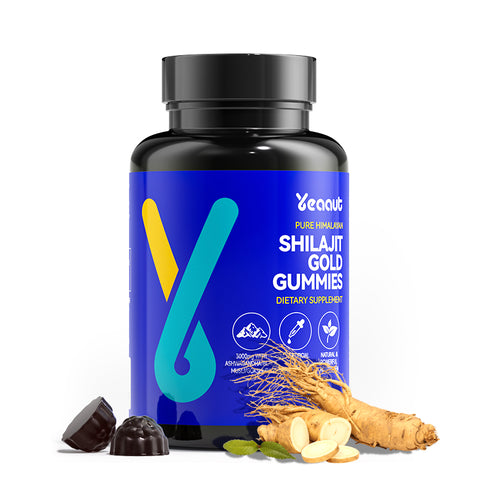 Shilajit Gold Gummies|Pure Himalayan Shilajit |for Energy Boost & Immune Support|60 Gummies