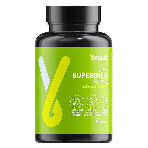 SuperGreen Vitamin Gummies|Vitamins, Minerals & Artichoke Leaf Extract for Digestive Health, Immune Support & Liver Protection | 60 Gummies