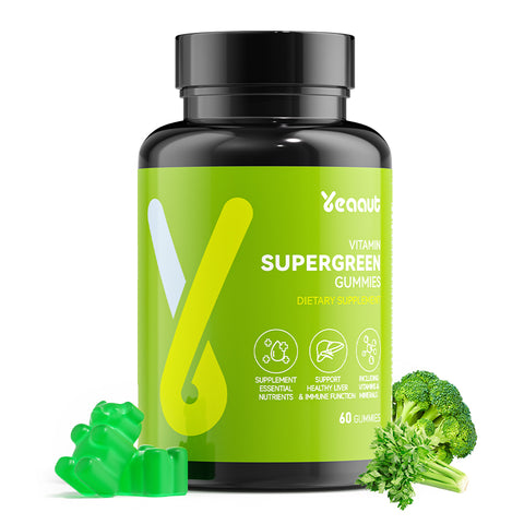 SuperGreen Vitamin Gummies|Vitamins, Minerals & Artichoke Leaf Extract for Digestive Health, Immune Support & Liver Protection | 60 Gummies