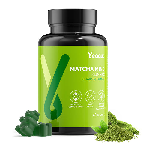 Matcha Mind  Gummies |250mg Cognizin & 100mg Matcha Powder|for Focus, Attention and Brain Health| 60 Gummies